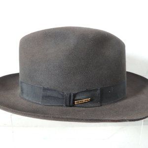 Vintage Royal Stetson Fedora Hat, Grey Size 7 3/8" (59)